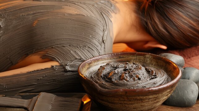 A thermal mineral mud wrap body spa treatment.