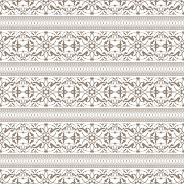Wallpaper baroque, damask. Floral pattern. Seamless vector background. Gold ornament. Graphic modern pattern. Template for design, Fashionable modern wallpaper, textile, luxury wallpaper, tile