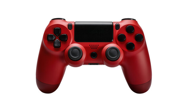 Red PlayStation 4 Dualshock Controller with Black Buttons and Touchpad