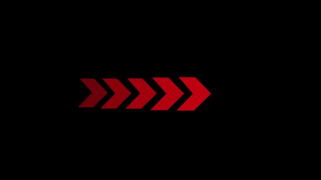Arrow icon concept animation, arrows left to right  icon animation concept, arrow loop animation left direction concept, arrow loading on black background.