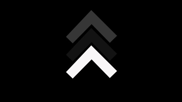 Arrow icon concept animation, arrows down to up  icon animation concept, arrow loop animation left direction concept, arrow loading on black background.