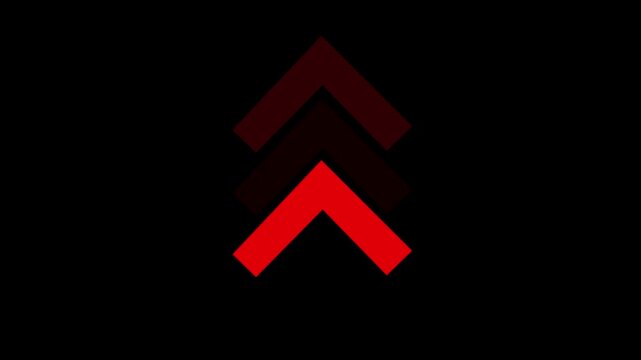 Arrow icon concept animation, arrows down to up icon animation concept, arrow loop animation left direction concept, arrow loading on black background.