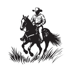 Fototapeta premium Black silhouette set of equestrian activities featuring horse riding, walking horses, and a person leading a horse on white background.