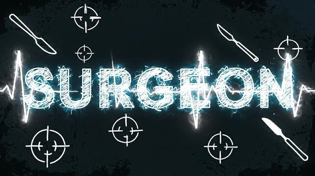 A video showcasing a surgeon in a medical setting with a dark background