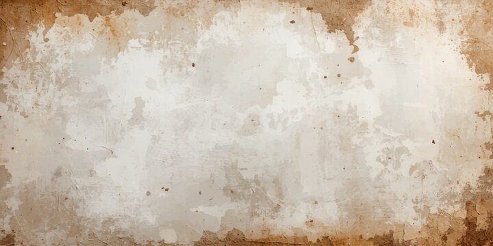 Blank ancient parchment with a rough aged surface and a dirty grunge texture makes a vintage brown paper background for an antique design