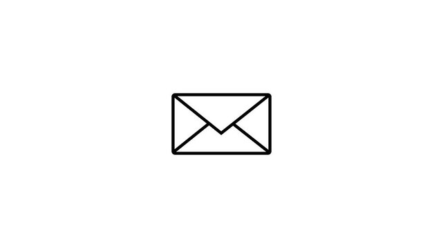 Simple black outline of an envelope representing mail or communication