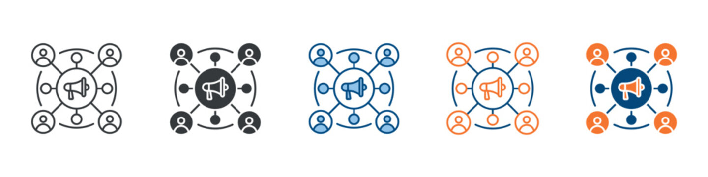 Affiliate Marketing Icon Set Multiple Style Collection