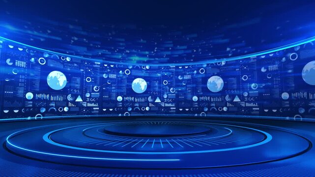 Starlit Blue Atmosphere Above Ocean Surface Futuristic Scene star filled sky creates mysterious futuristic environment. sci fi visuals, cinematic backgrounds, deep space concepts, imagination themes.