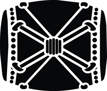 Japanese Kamon Family Crest Featuring Traditional Tsuzumi Drum Design.