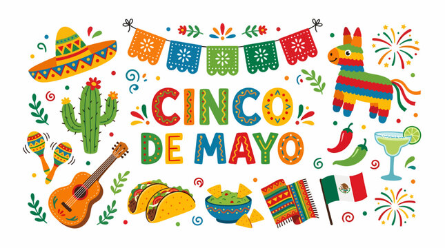 Cinco de Mayo Fiesta Celebration Vector Illustration