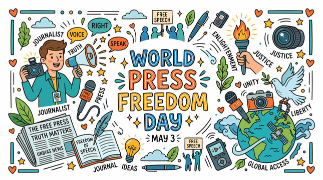 World Press Freedom Day - Journalism, Truth, Liberty, Global Access