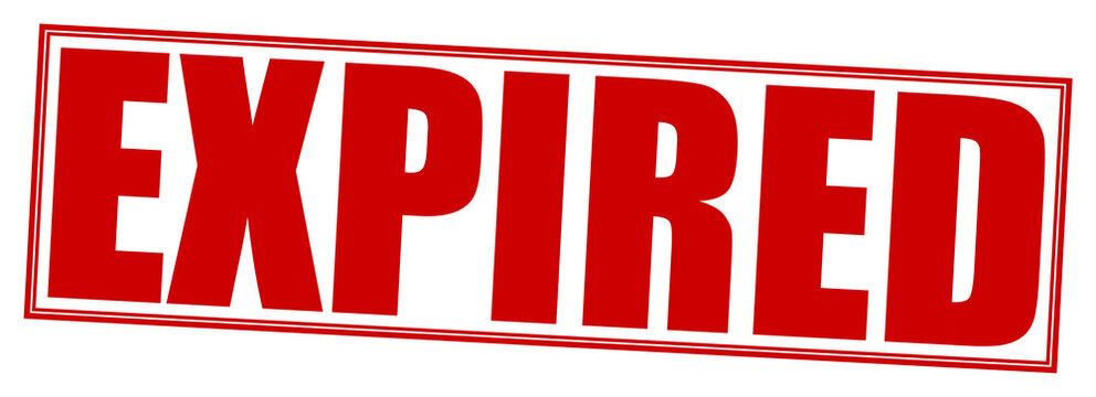 A red stamp with the word EXPIRED in bold white letters isolated on a transparent background 