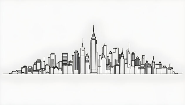 Vector illustration city skyline silhouette