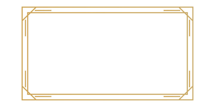 Golden rectangle frame with decorative corners