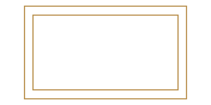 Golden rectangle frame with double border