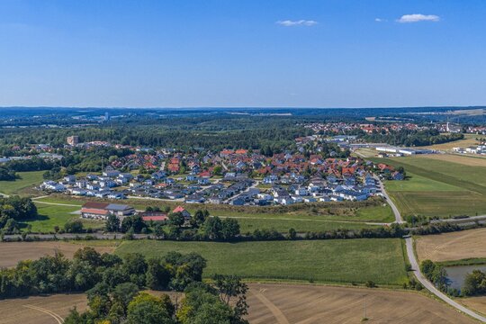 Ausblick auf die Region Oberpf&auml;lzer H&uuml;gelland bei Maxh&uuml;tte-Haidhof rund um den Stadtteil Leonberg im Kreis Schwandorf