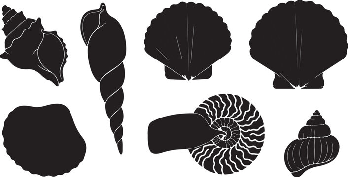 Seashell / shellfish flat icon for apps and websites