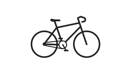 Fototapeta premium Simple bicycle line art illustration.