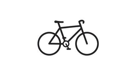 Fototapeta premium Simple bicycle line art illustration.