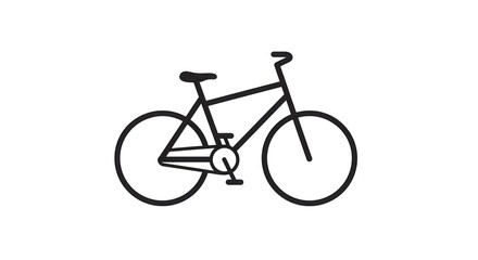 Fototapeta premium Simple bicycle line drawing icon.