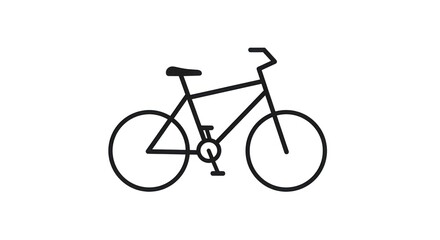 Obraz premium Simple bicycle line drawing illustration.