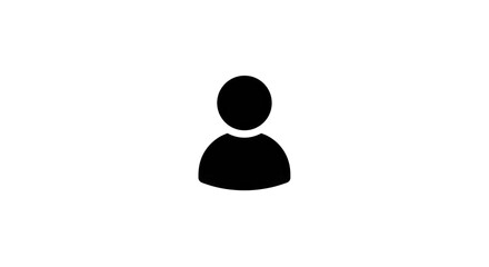 Obraz premium Simple Black Silhouette of a Person.
