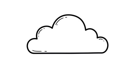 Fototapeta premium Simple Cloud Icon Illustration.