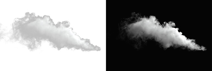 Naklejka premium Smoke and thick fog plume for atmospheric cinematic gas effects