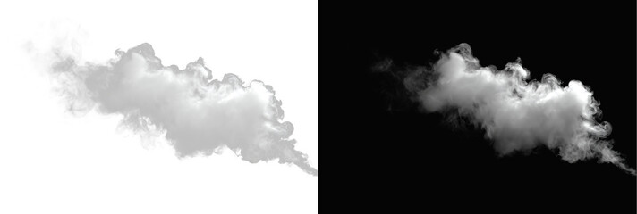 Dense vapor cloud and thick fog puff for cinematic effects png © theladydarina