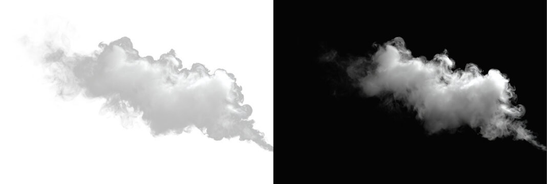 Dense vapor cloud and thick fog puff for cinematic effects png