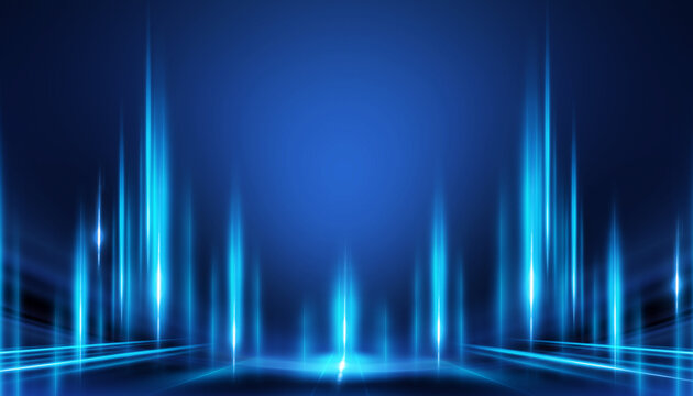 Abstract light shining lines background. The light speed movement concept of future technology. Futuristic, technology pattern for banner or poster design.