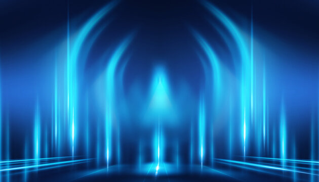 Abstract light shining lines background. The light speed movement concept of future technology. Futuristic, technology pattern for banner or poster design.