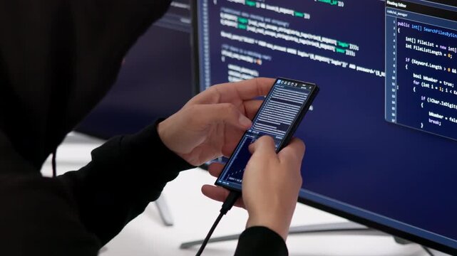 Hacker Loading Virus Code