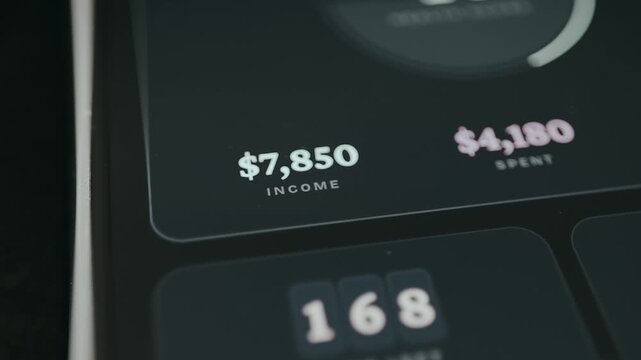 Financial summary highlighting the Income amount