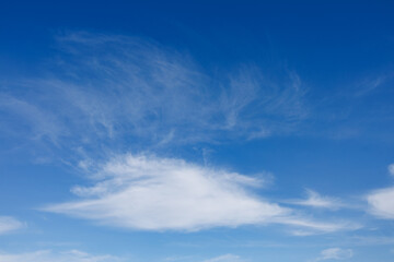 Obraz premium White clouds on blue sky, background