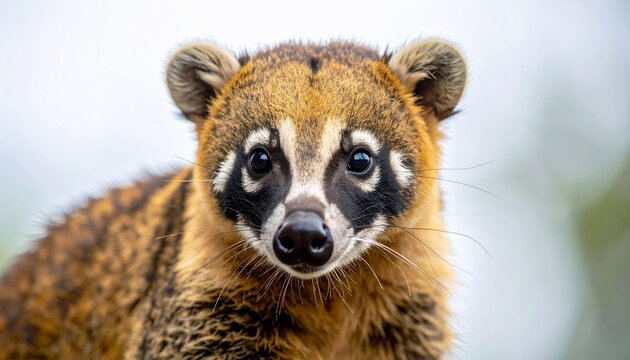 Closeup Portrait of a Raccoon Dog.