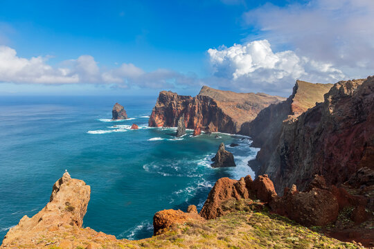 Cliffs and ocean at Ponta de S�o Louren�o Madeira Portugal daytime