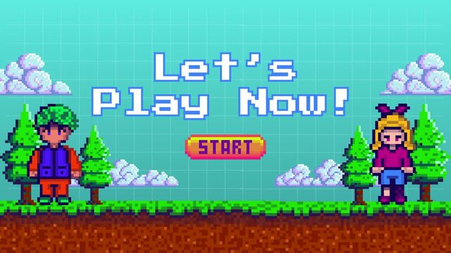 Let's play Pixel 8 Bit cloud now green color video 4k