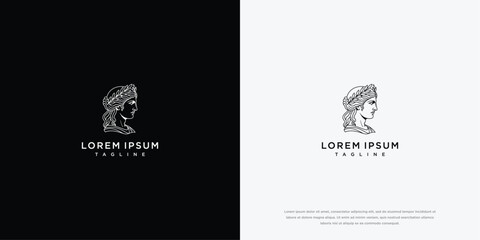 Classic Profile Portrait Logo Design © Artmas