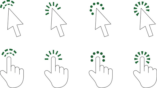 hands holding green click like a mouse