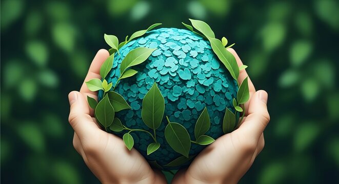 A vibrant blue dragon egg nestled in green foliage held by a hand