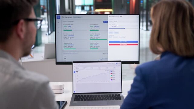 Digital Marketing Manager Analyzes Online Ad Campaign Data