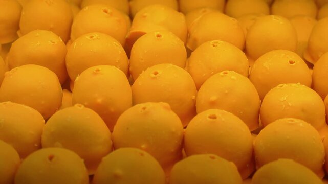 Traditional Indian sweet dessert served fresh, showing rich texture, vibrant presentation and cultural significance in festivals and daily life.