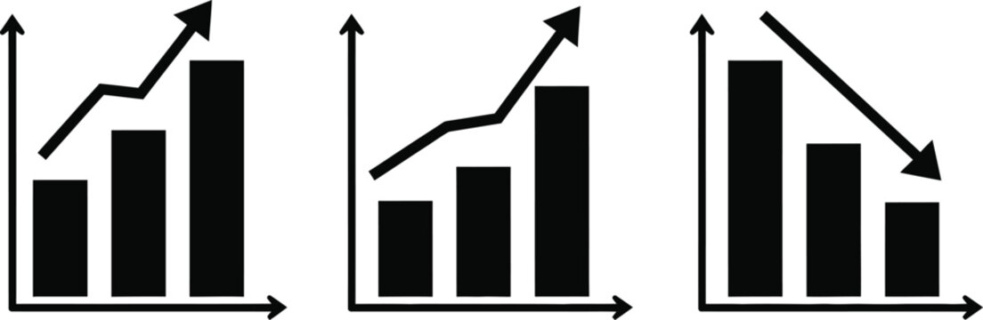 Business growth and decline a visual representation of market trends