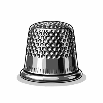 Classic metal thimble with perforated top design for sewing protection