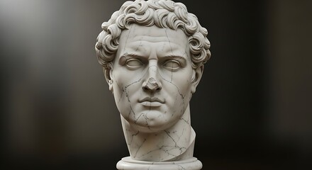 Fototapeta premium A 3d Rendering Of A Bust Of A Man's Head