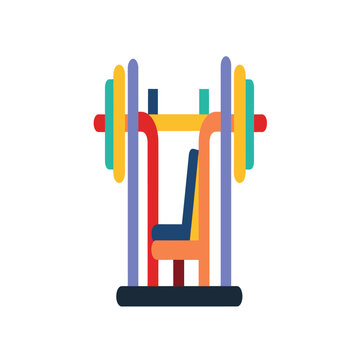 Hack squat machine vector illustration. eps