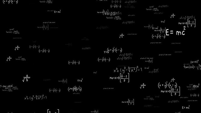 math and physics theory formulas alpha channel animation,mathematics algebra and science education stream social media motion design element