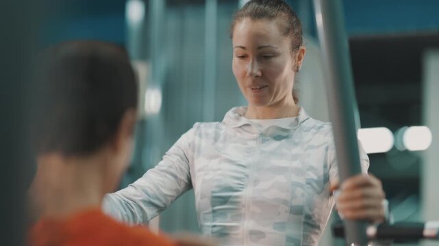 Determined sportswoman doing cardio workout in the gym