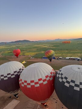 Hot Air balloon ride in Marrakesh, Morocco, at sunrise